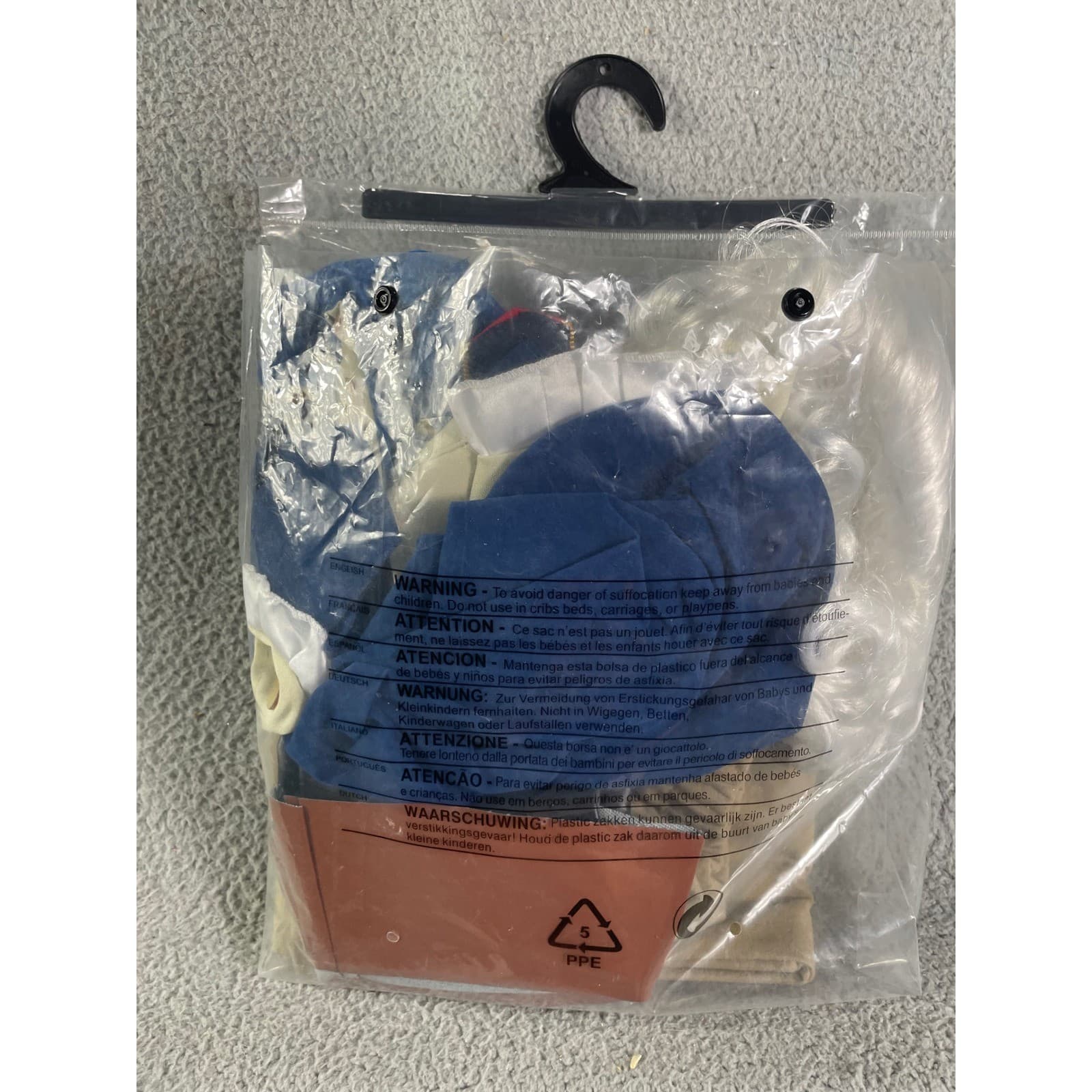 Spooktacular Creations George Washington Costume Kids M Colonial Wig Hat Blue - Thumbnail 3