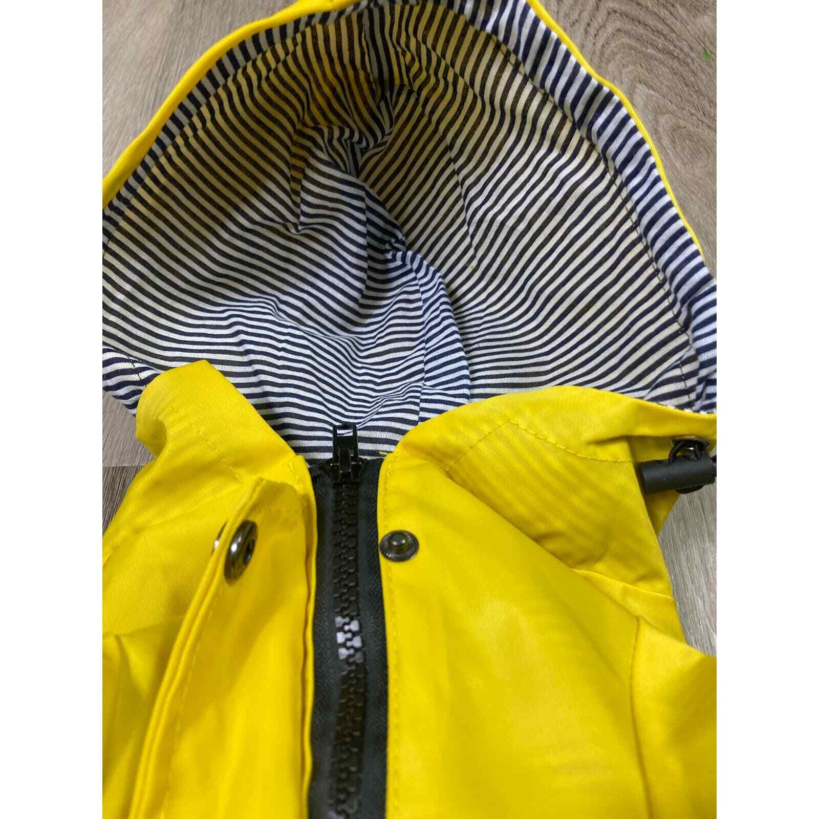 Yellow Striped Cat Raincoat Pet Hooded Outdoor Jacket Cute for Cats & Small Pets - Thumbnail 9