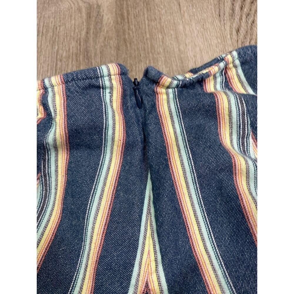 O’Neill Womens Striped Wide Leg Pants Size 28 Cotton Boho Beach Casual - Thumbnail 11