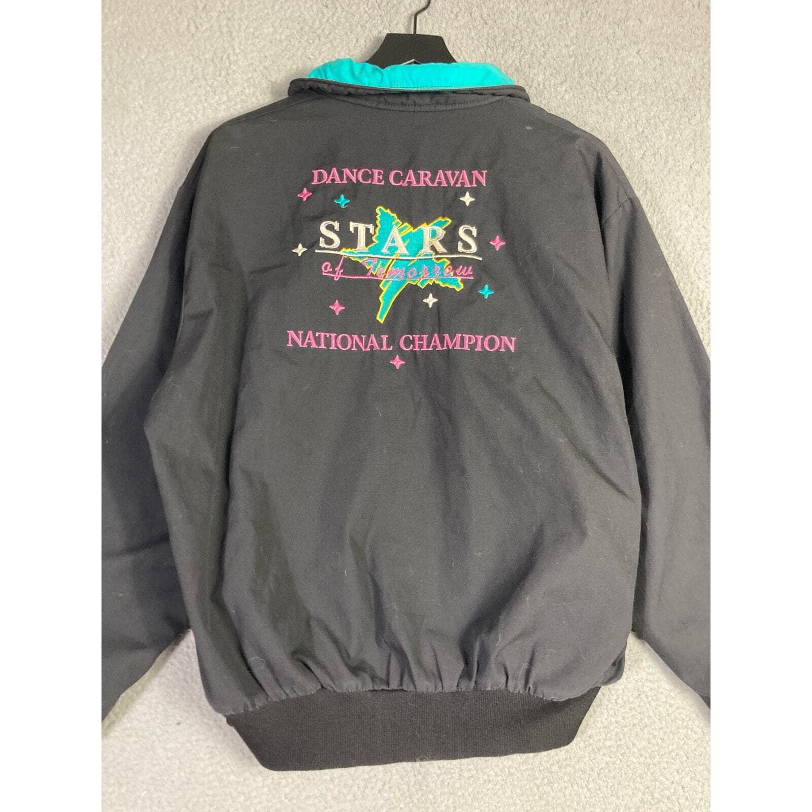Vintage Bomber Jacket Dance Caravan Stars of Tomorrow National Champion L - Thumbnail 4