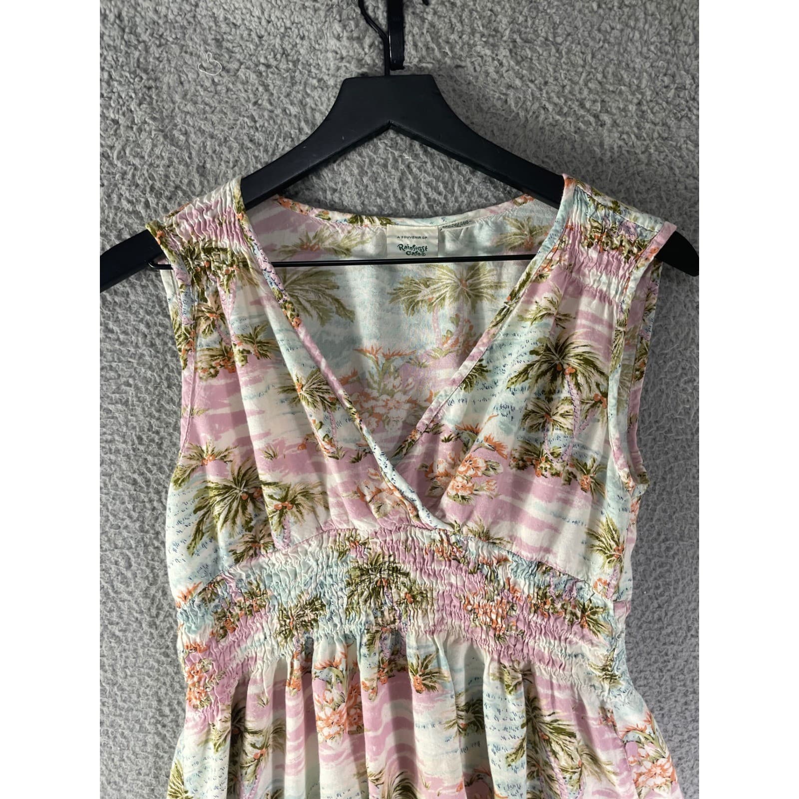 Rainforest Cafe Dress Petite XS S Tropical Sundress Souvenir India Y2K - Thumbnail 5