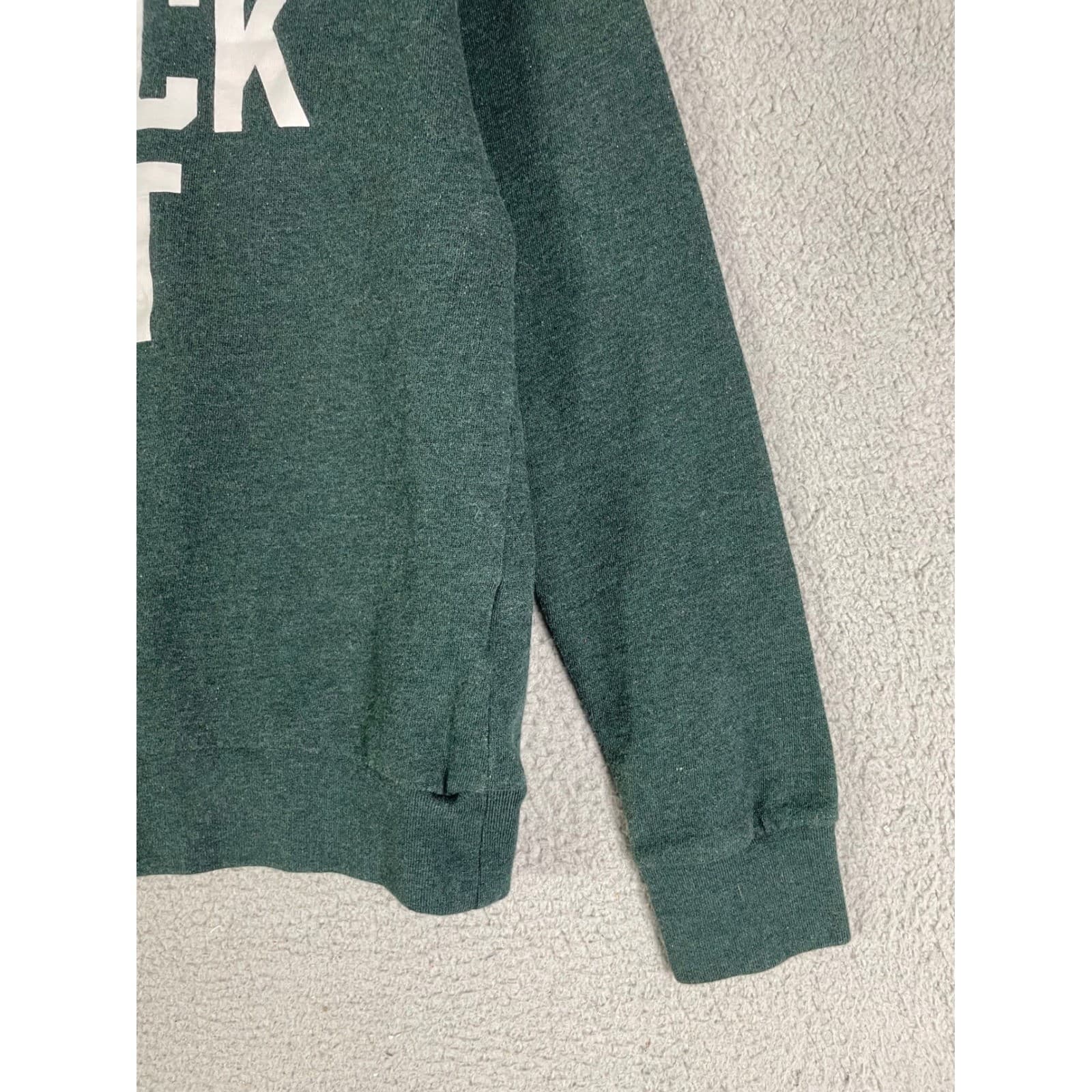 Banana Republic Knock Out Crewneck Sweatshirt Womens Small Green Graphic - Thumbnail 7