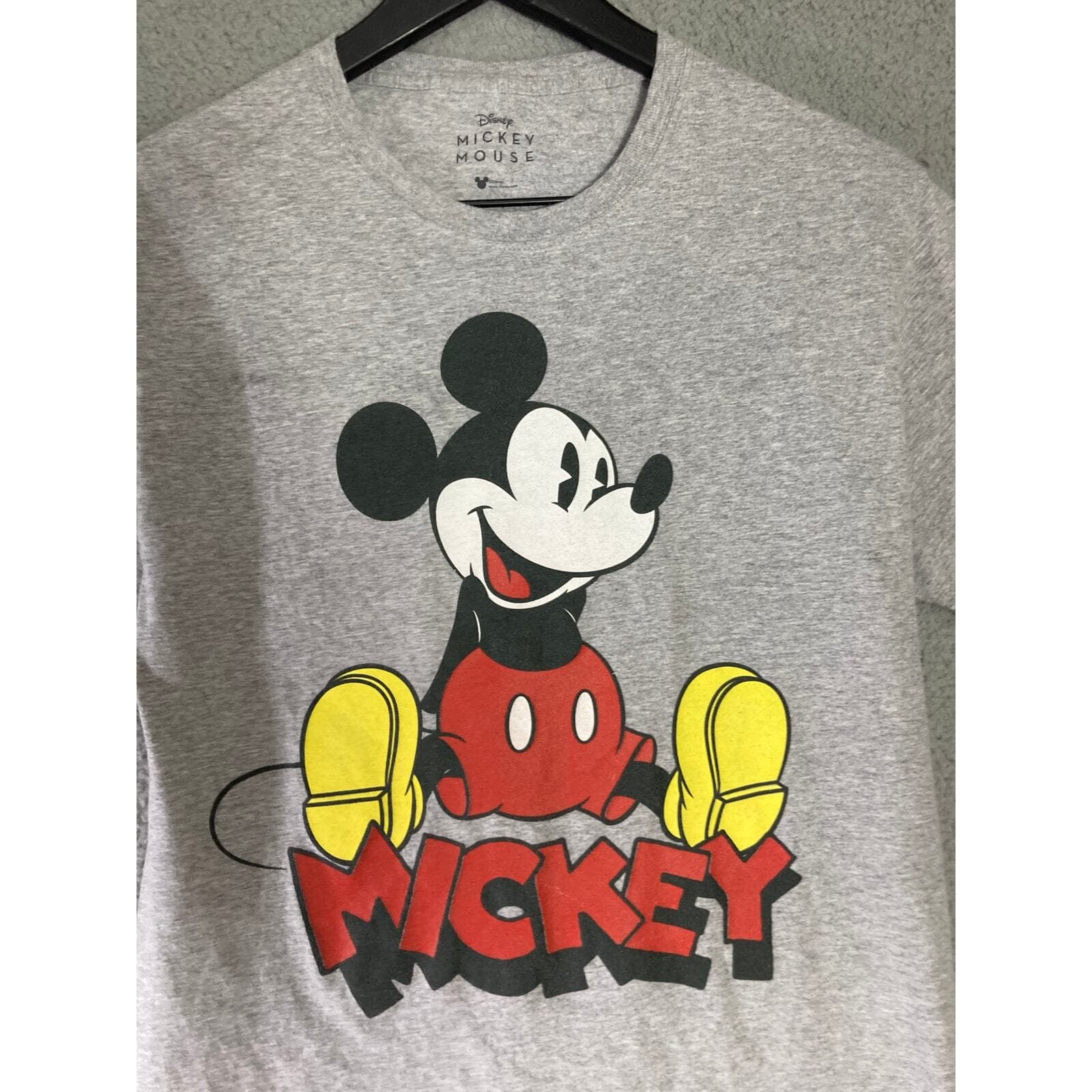 Mickey Mouse Graphic Tee Disney Shirt Adult Size S Unisex Gray Cartoon T-Shirt - Thumbnail 5