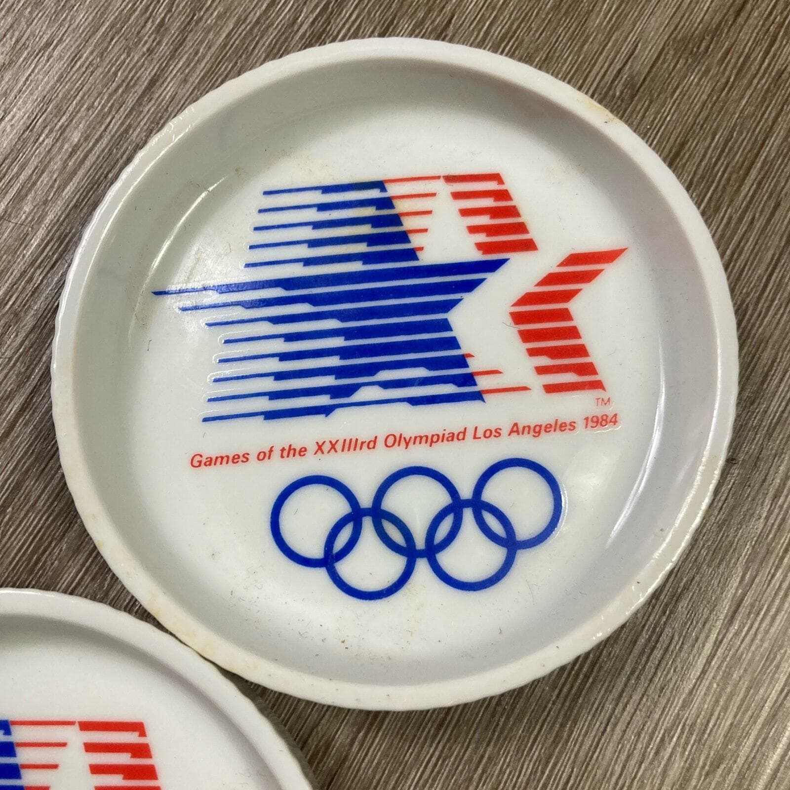 Vintage 1984 Los Angeles Olympics Plates Set Olympic Rings USA LA84 Collectible - Thumbnail 3
