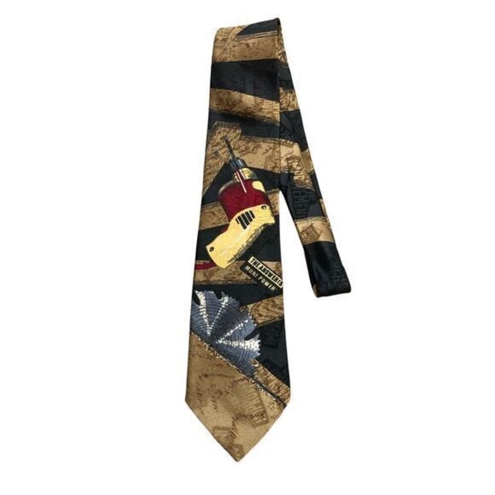 Vintage Home Improvement Power Tools Necktie "The Answer is More Power" - Thumbnail 2
