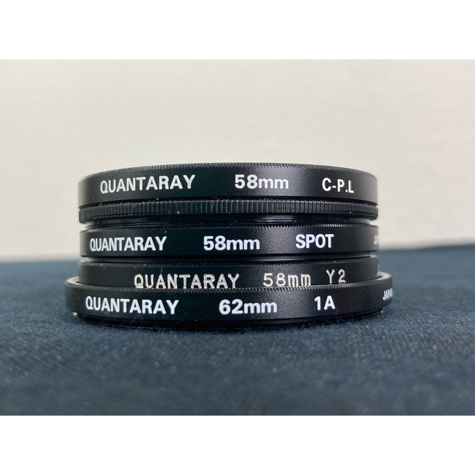 Vintage Quantaray Camera Filters 58mm 62mm Bundle with Cleaning Paper Kit 90s - Thumbnail 9