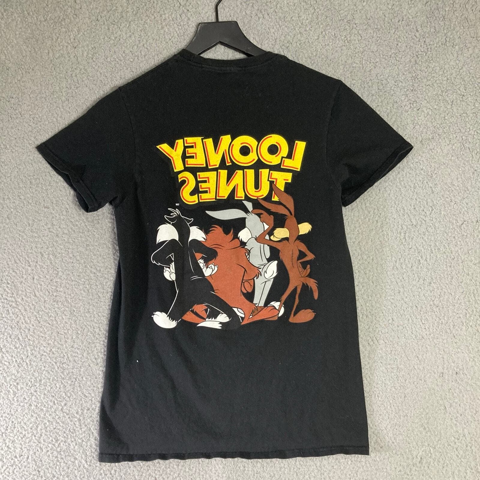 Looney Tunes Graphic Tee Unisex Black Shirt Size M Bugs Bunny Daffy Duck Taz - Thumbnail 6