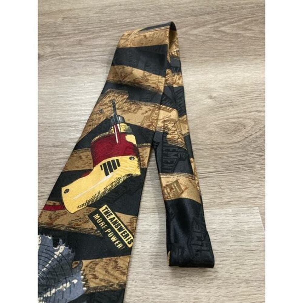 Vintage Home Improvement Power Tools Necktie "The Answer is More Power" - Thumbnail 10