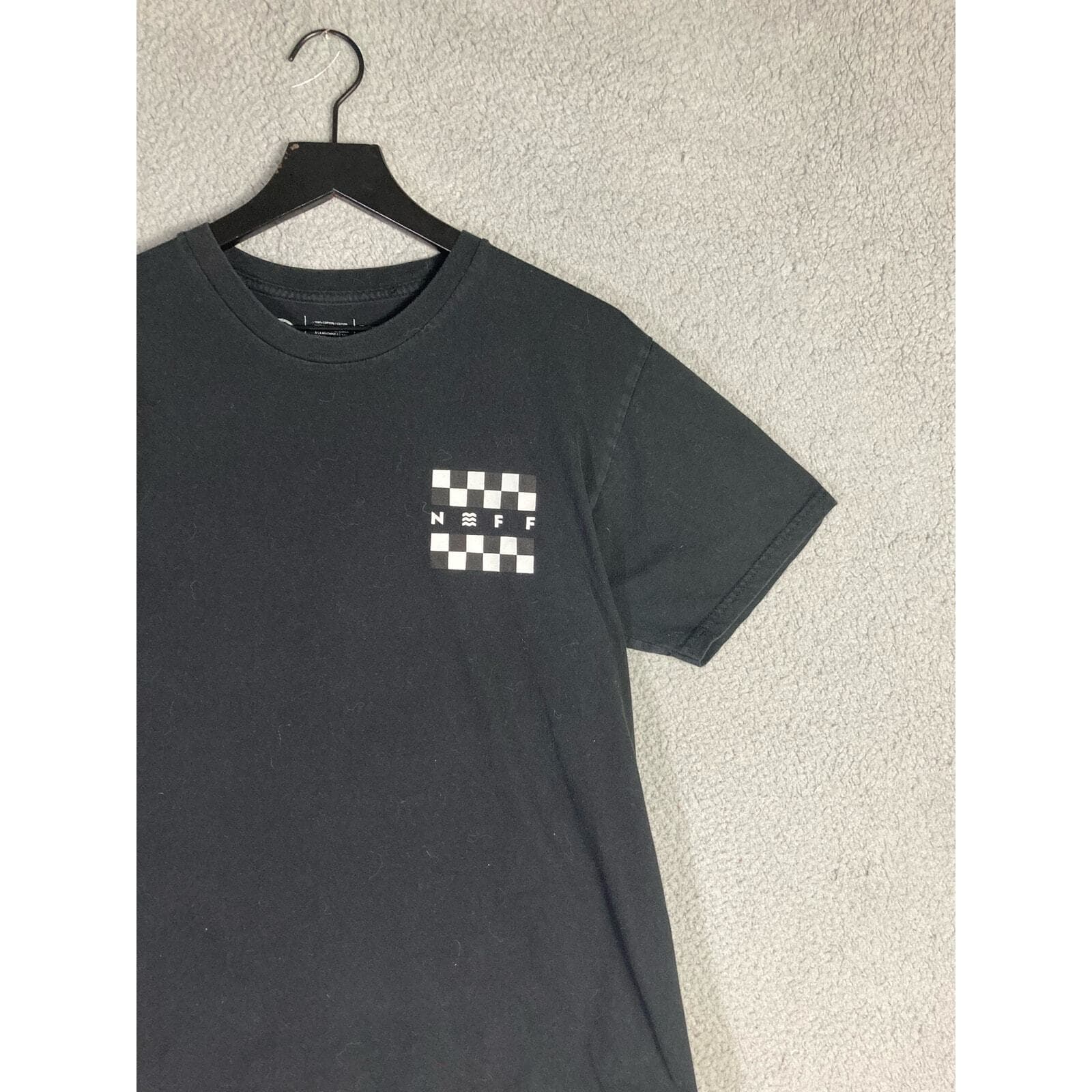 Neff Men's Black Graphic Surf Skate Beach Tee Shirt Size M - Thumbnail 5