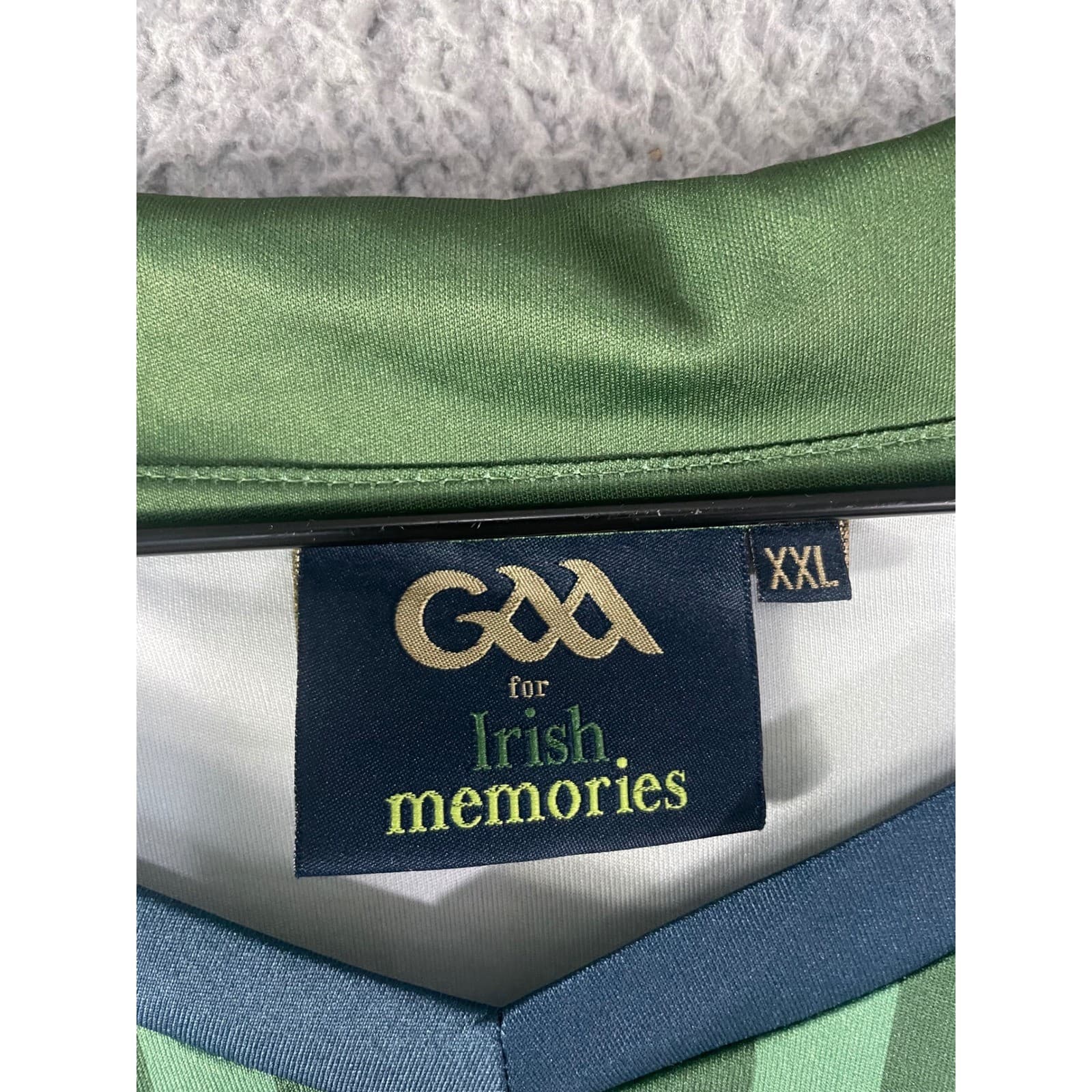 GAA Irish Memories Lansdowne Eire Heritage Jersey Mens XXL Green Navy Gaelic Top - Thumbnail 4