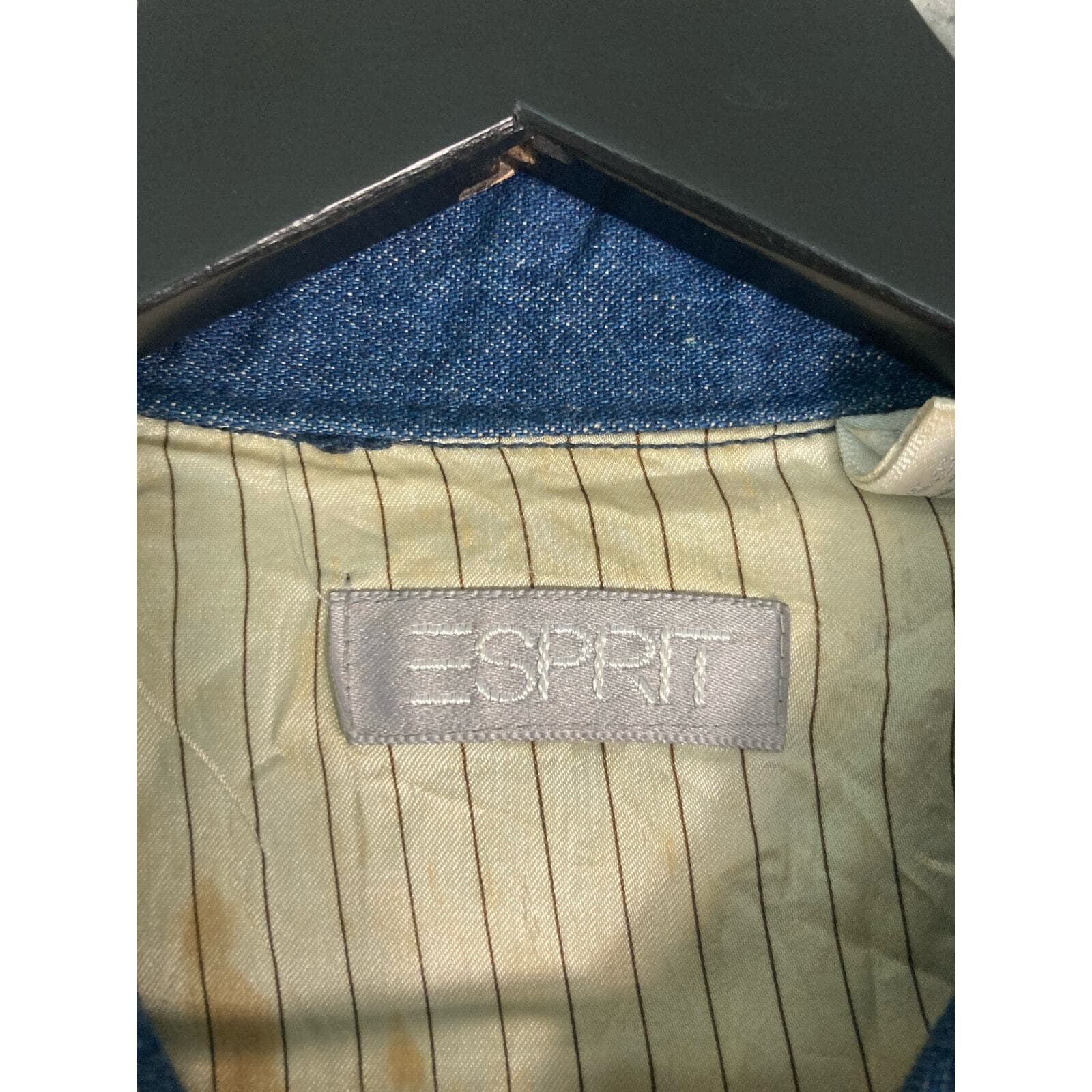 Vintage Denim Dress Women's Size 8 Blue Knee Length Sleeveless Casual ESPRIT - Thumbnail 2