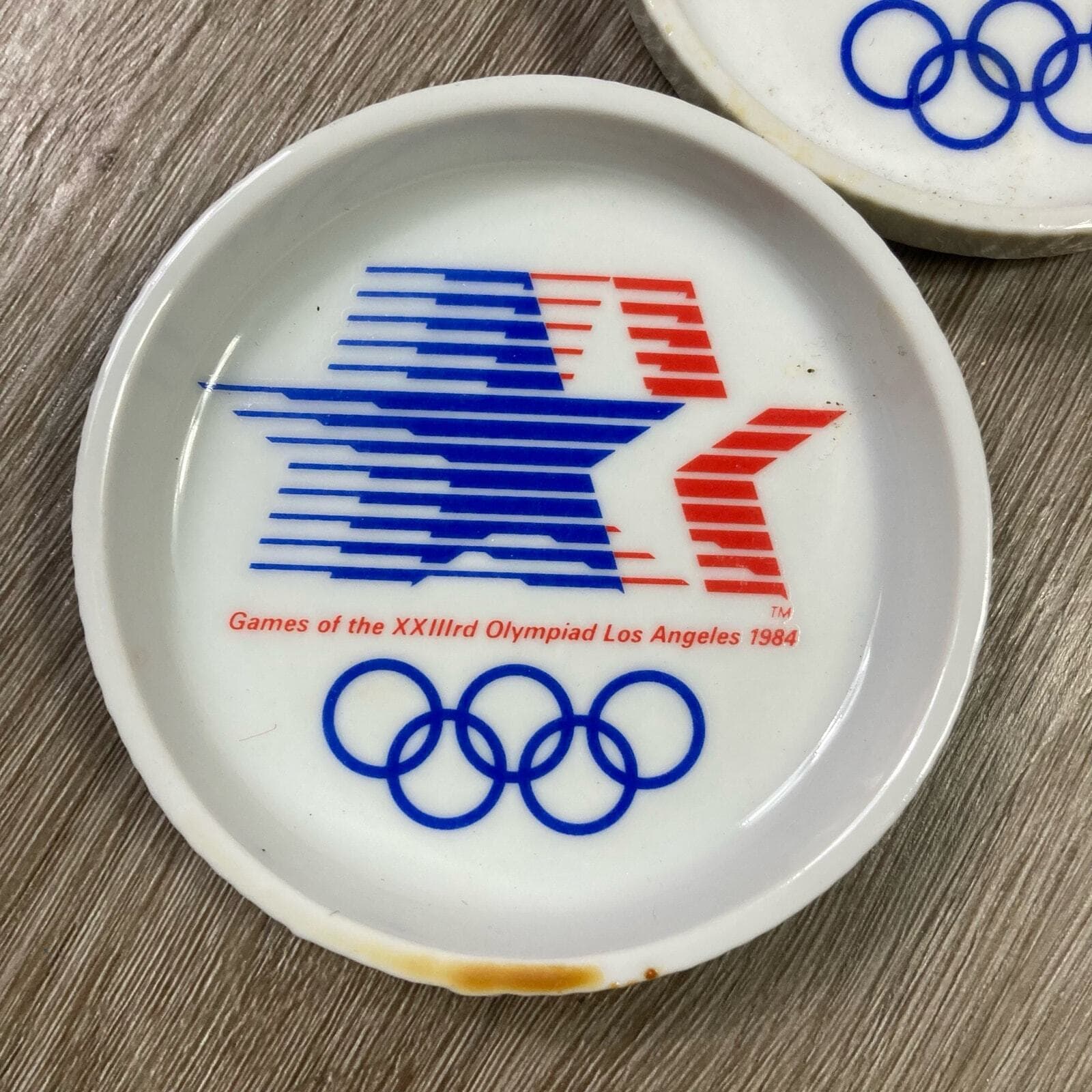 Vintage 1984 Los Angeles Olympics Plates Set Olympic Rings USA LA84 Collectible - Thumbnail 2