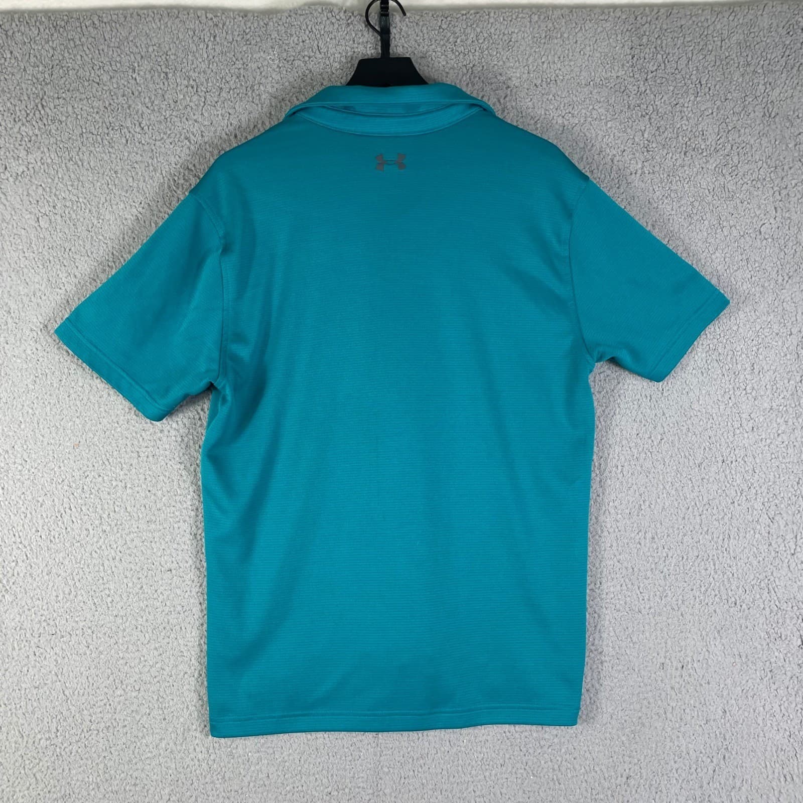 Under Armour Performance Polo Mens L Teal Blue Green Loose Fit Golf Shirt Sport - Thumbnail 7