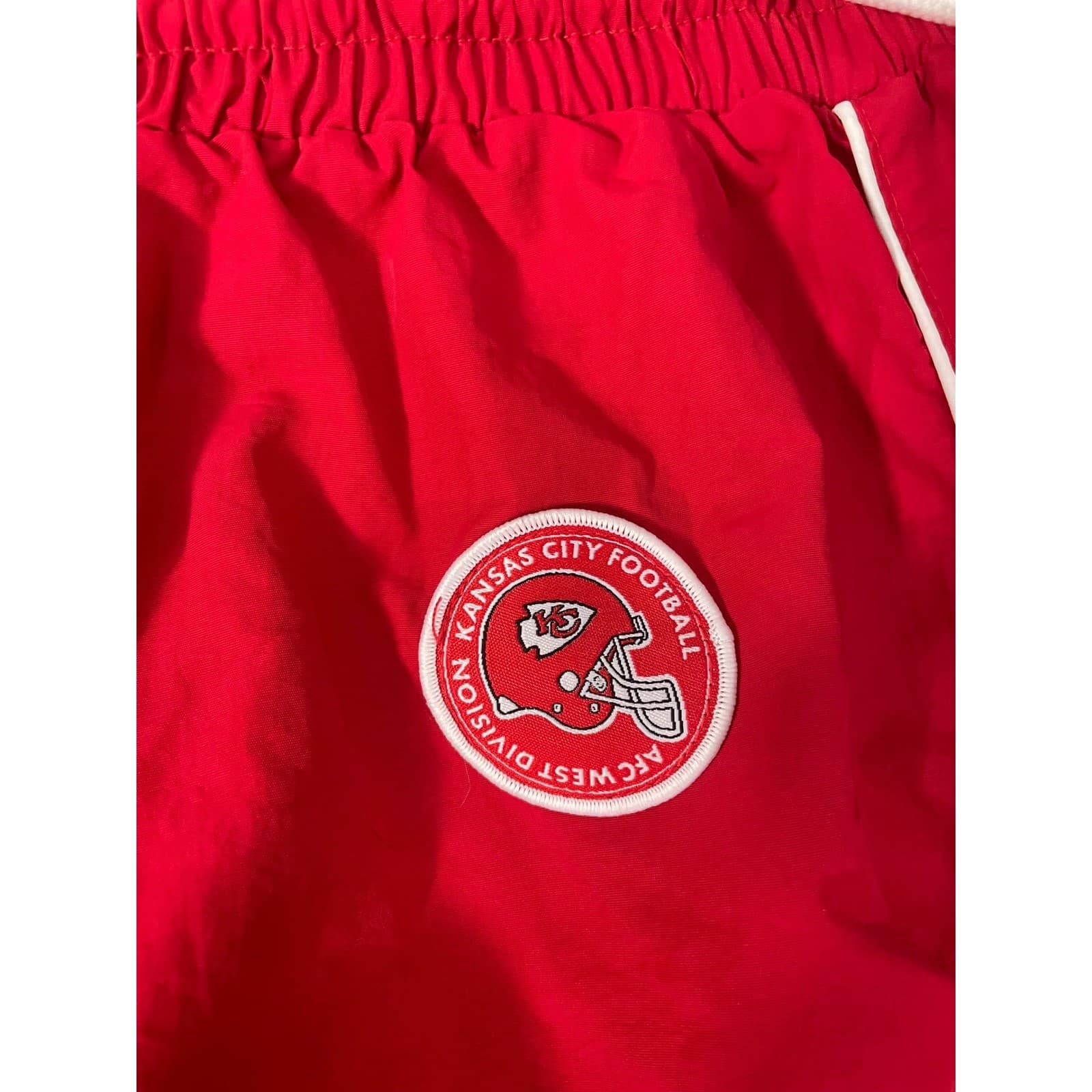 NFL Ultra Game Kansas City Chiefs Track Pants Mens M Red Nylon Football Tailgate - Thumbnail 7