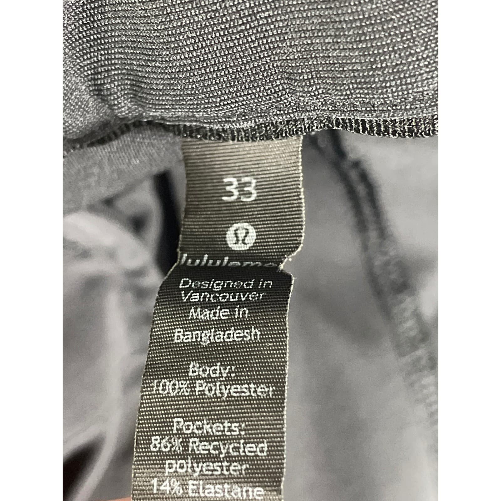 Lululemon Commission Pant Slim Mens 33x30 Black Chino Trouser ABC Golf - Thumbnail 5