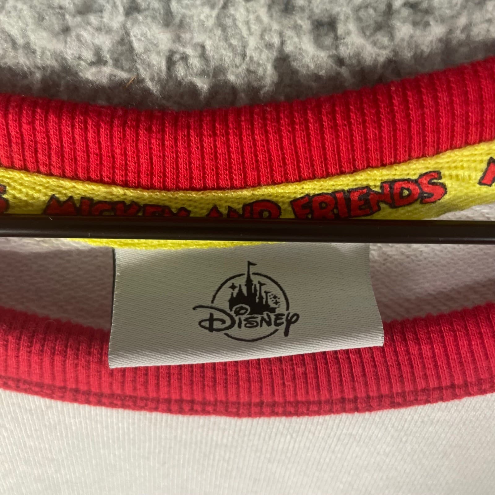 Walt Disney World Mickey Friends Sweatshirt Womens L Crowned Striped Disney - Thumbnail 4