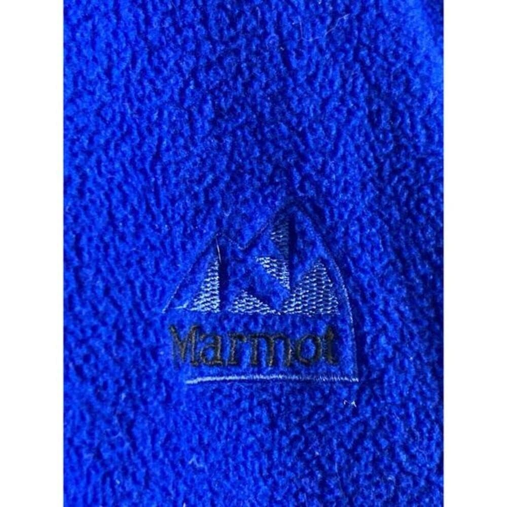Marmot Men's XL Vintage Fleece Vest Blue Full Zip Hiking Camping Casual - Thumbnail 5