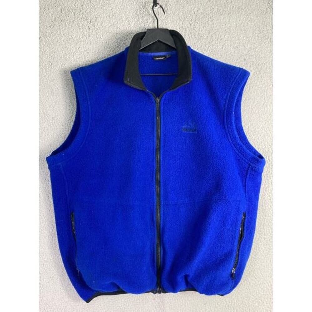 Marmot Men's XL Vintage Fleece Vest Blue Full Zip Hiking Camping Casual - Thumbnail 7
