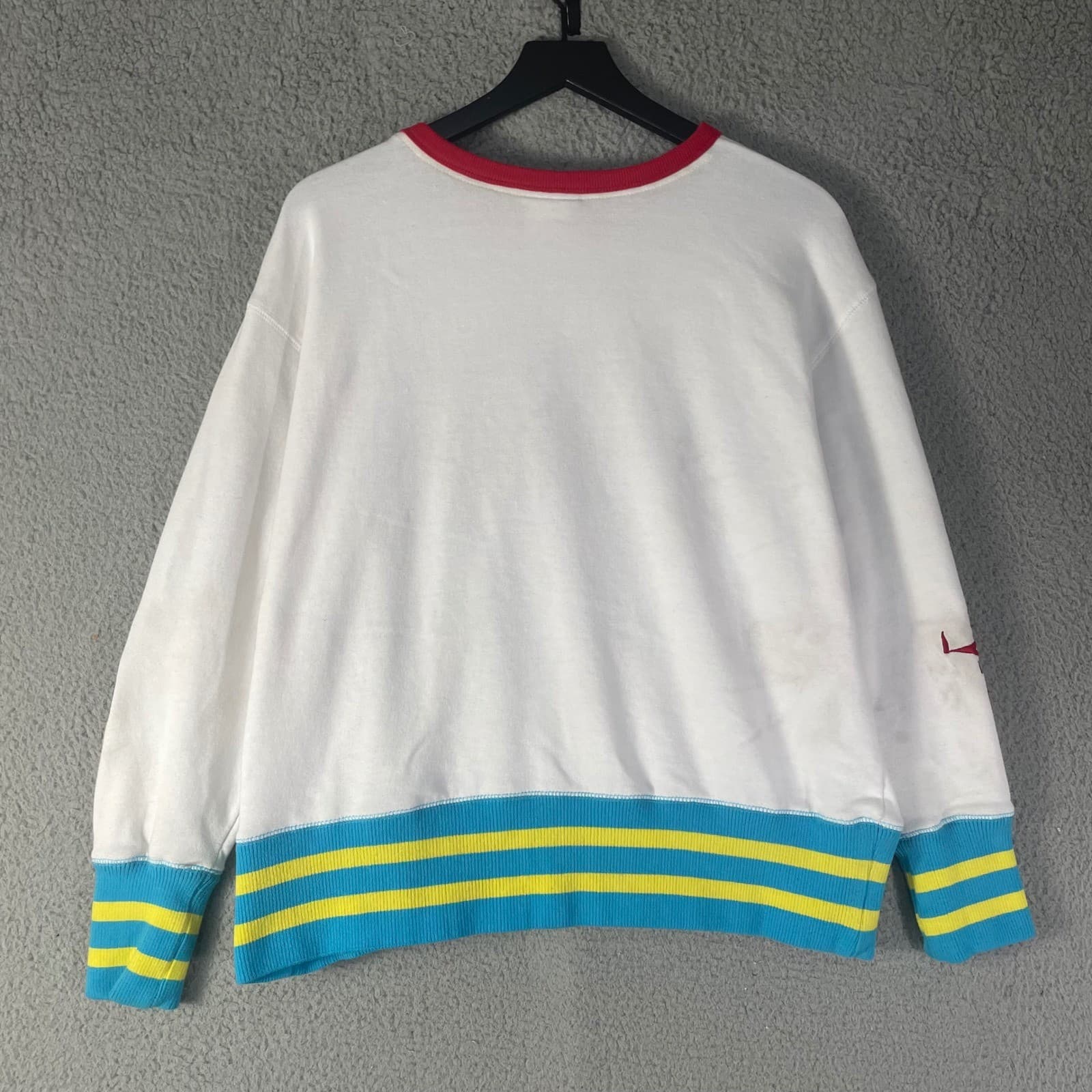 Walt Disney World Mickey Friends Sweatshirt Womens L Crowned Striped Disney - Thumbnail 5