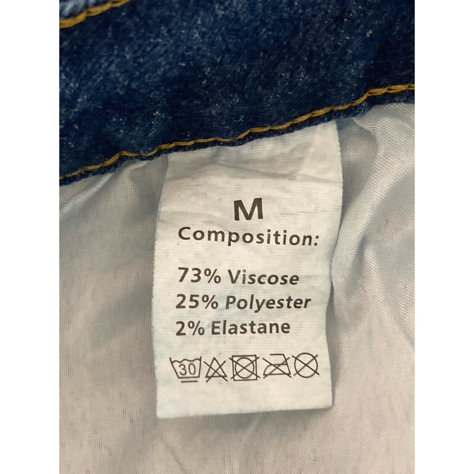 Women's High Waist Stretch Denim Jeggings Medium Blue M - Thumbnail 2