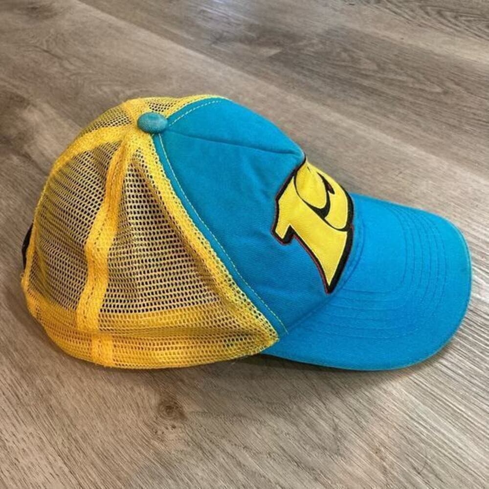 Alvaro Bautista Superbike Racing Trucker Hat Blue Yellow Snapback SBK Moto - Thumbnail 10