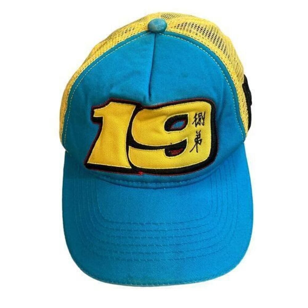 Alvaro Bautista Superbike Racing Trucker Hat Blue Yellow Snapback SBK Moto - Thumbnail 3