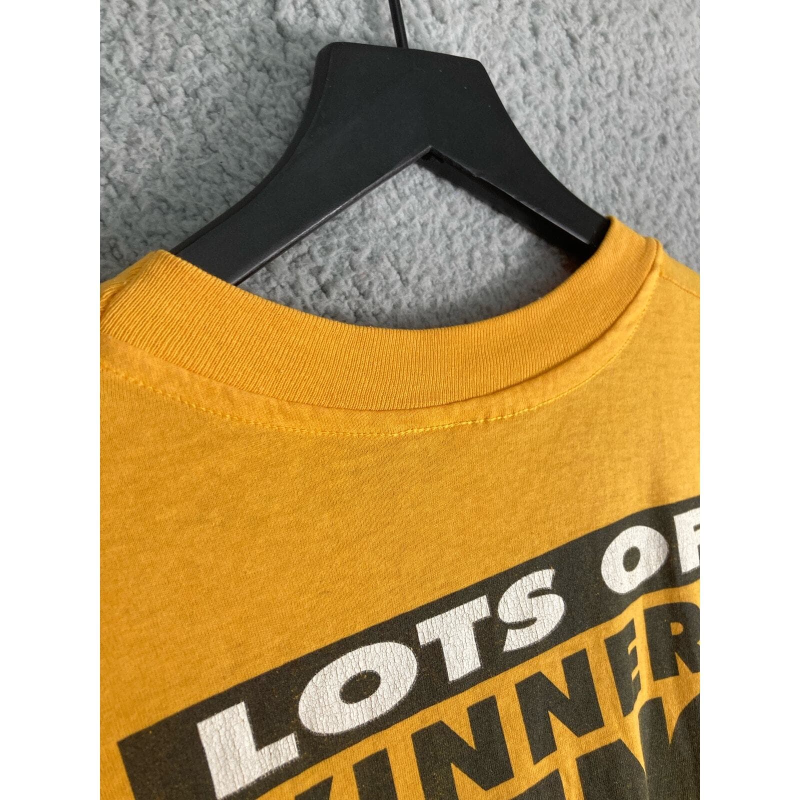 Vintage 80s Grand Slam Baseball Washington Lottery Graphic T-Shirt Yellow Mens M - Thumbnail 9