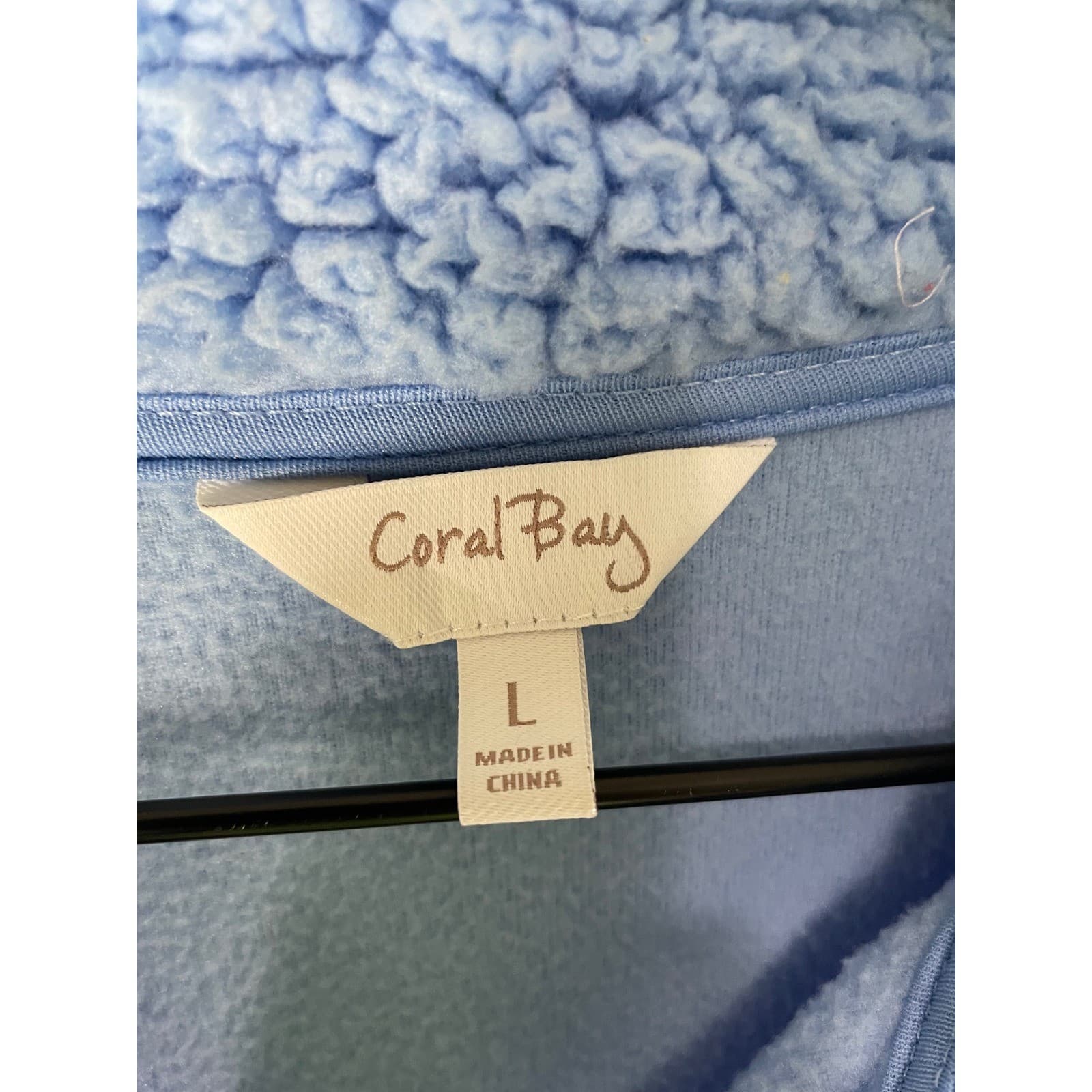 Coral Bay Fleece Jacket Women's L Snowman Winter Holiday Blue Vintage - Thumbnail 3