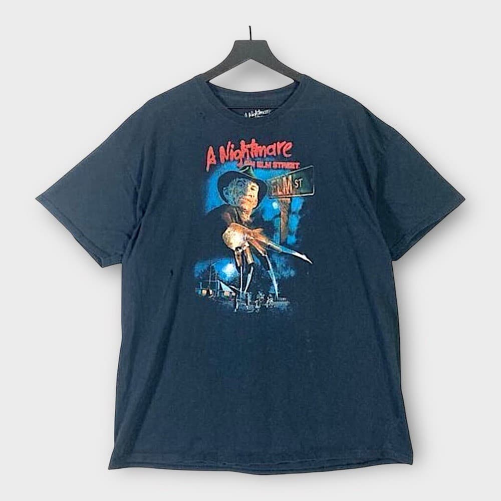 Freddy Krueger A Nightmare On Elm Street Men's Black Graphic T-Shirt 2XL Horror - Thumbnail 4