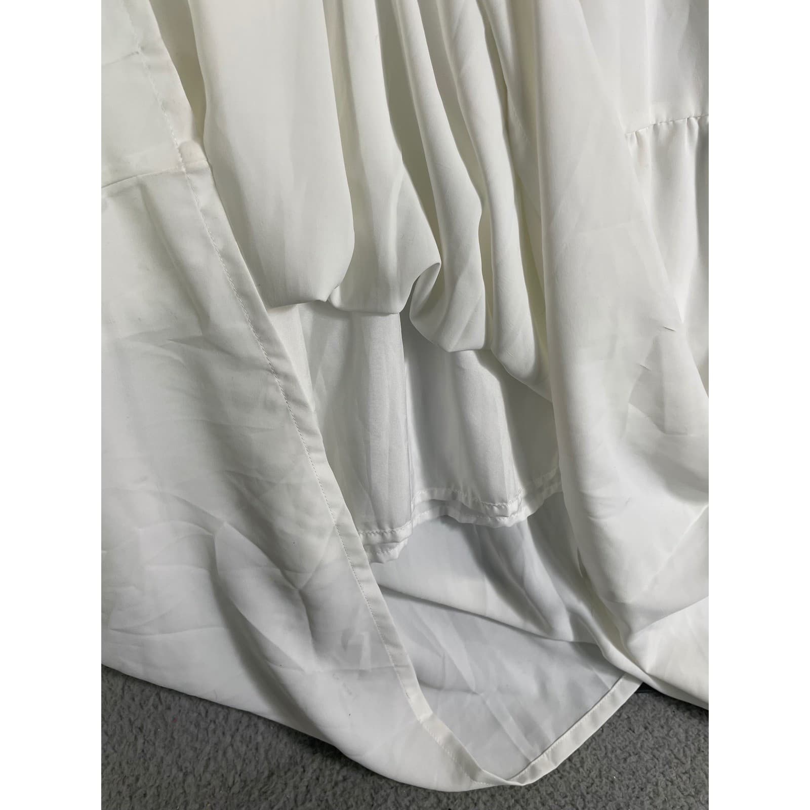 Womens White Smocked Tiered Maxi Dress Sleeveless Boho Summer Occasion M - Thumbnail 16