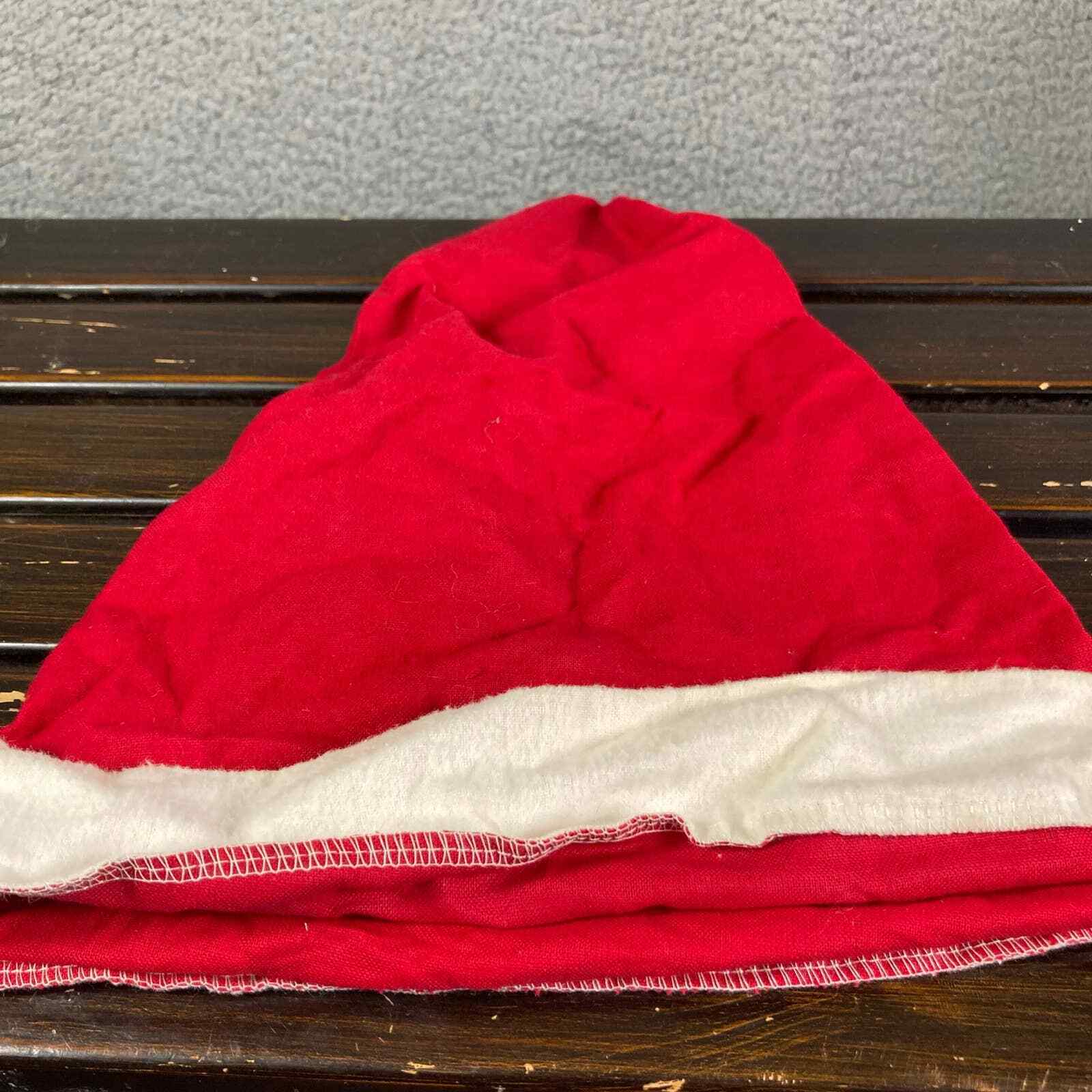 Vintage Santa Claus Costume Suit Red Holiday Outfit Adult One Size Christmas Vtg - Thumbnail 8