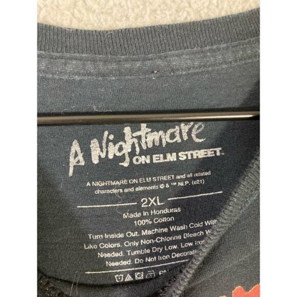 Freddy Krueger A Nightmare On Elm Street Men's Black Graphic T-Shirt 2XL Horror - Thumbnail 3
