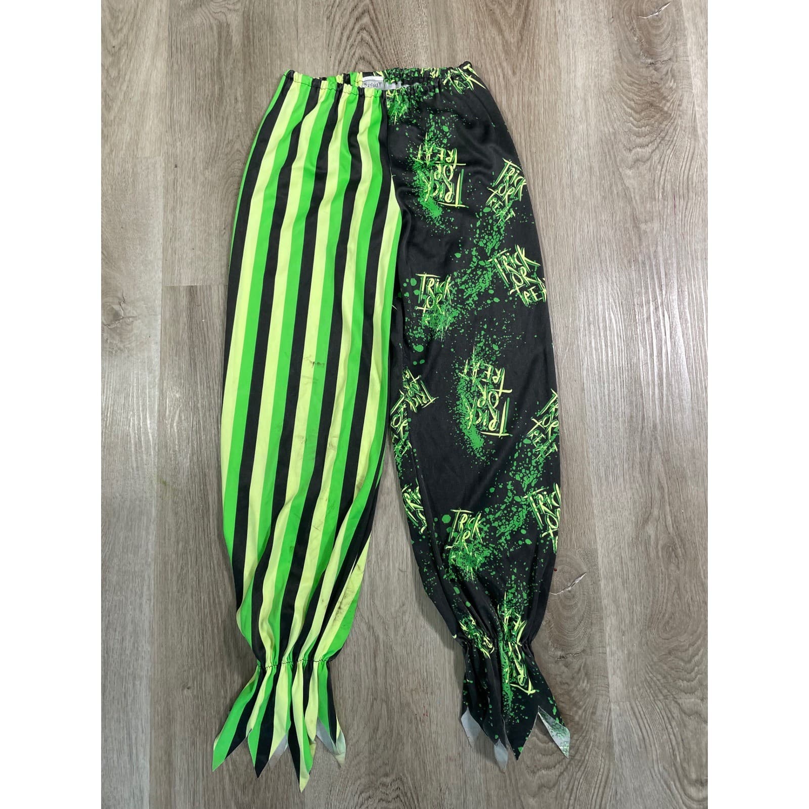 Spirit Halloween Kids Clown Costume M 8-10 Green Black Jester Trick Treat Outfit - Thumbnail 8
