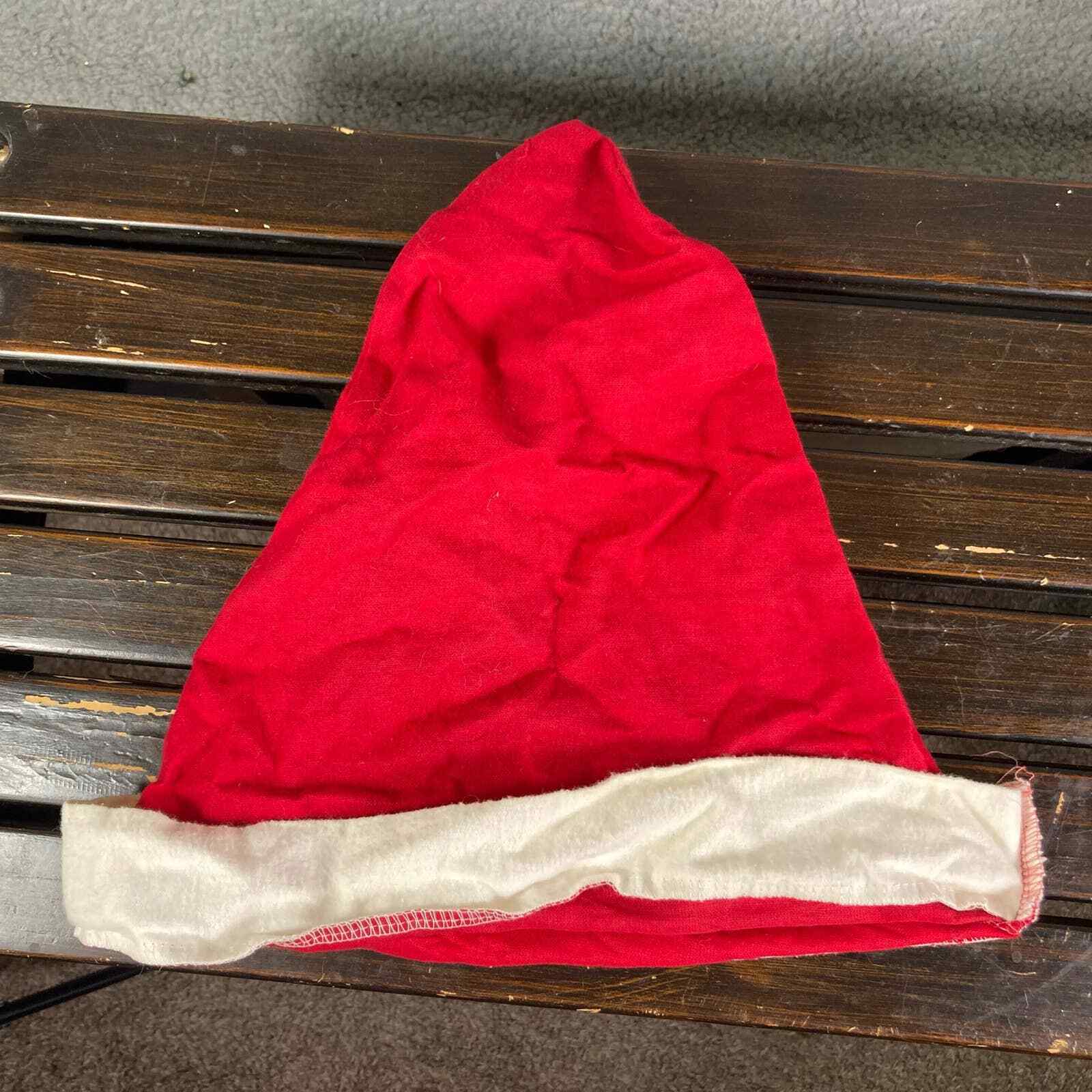 Vintage Santa Claus Costume Suit Red Holiday Outfit Adult One Size Christmas Vtg - Thumbnail 9