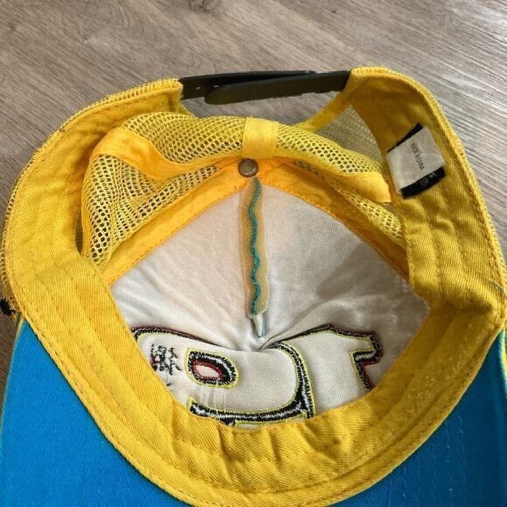 Alvaro Bautista Superbike Racing Trucker Hat Blue Yellow Snapback SBK Moto - Thumbnail 6