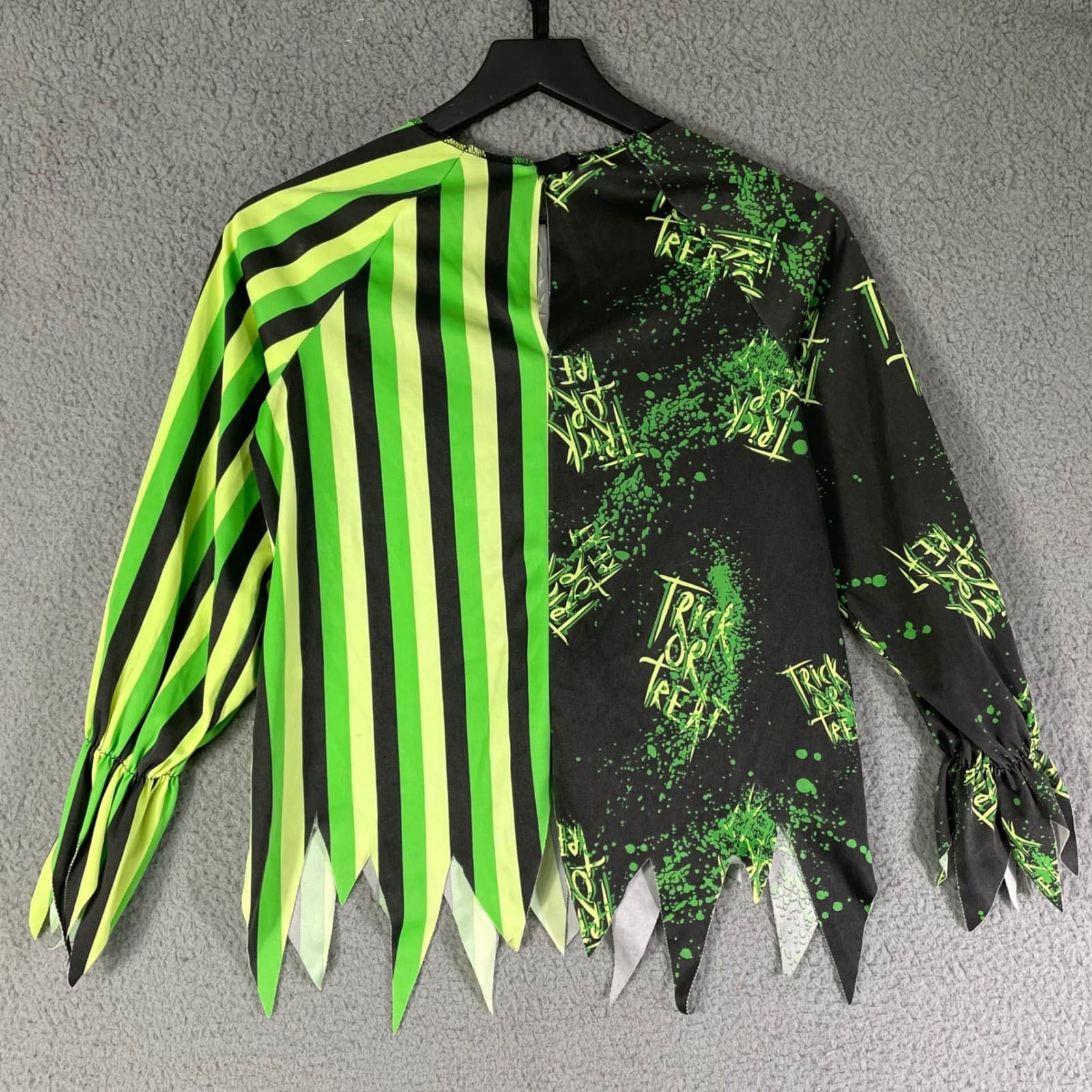 Spirit Halloween Kids Clown Costume M 8-10 Green Black Jester Trick Treat Outfit - Thumbnail 7