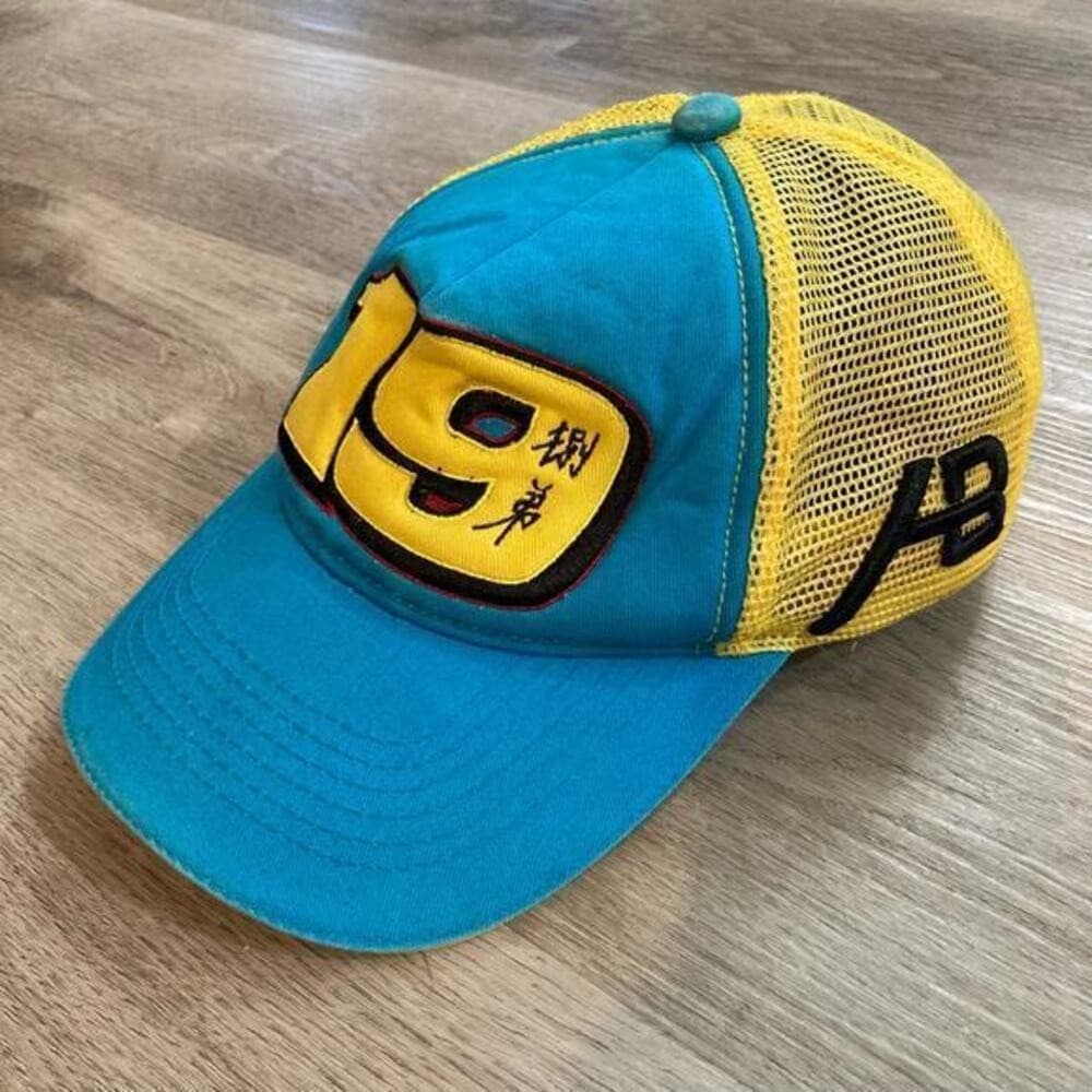 Alvaro Bautista Superbike Racing Trucker Hat Blue Yellow Snapback SBK Moto - Thumbnail 8
