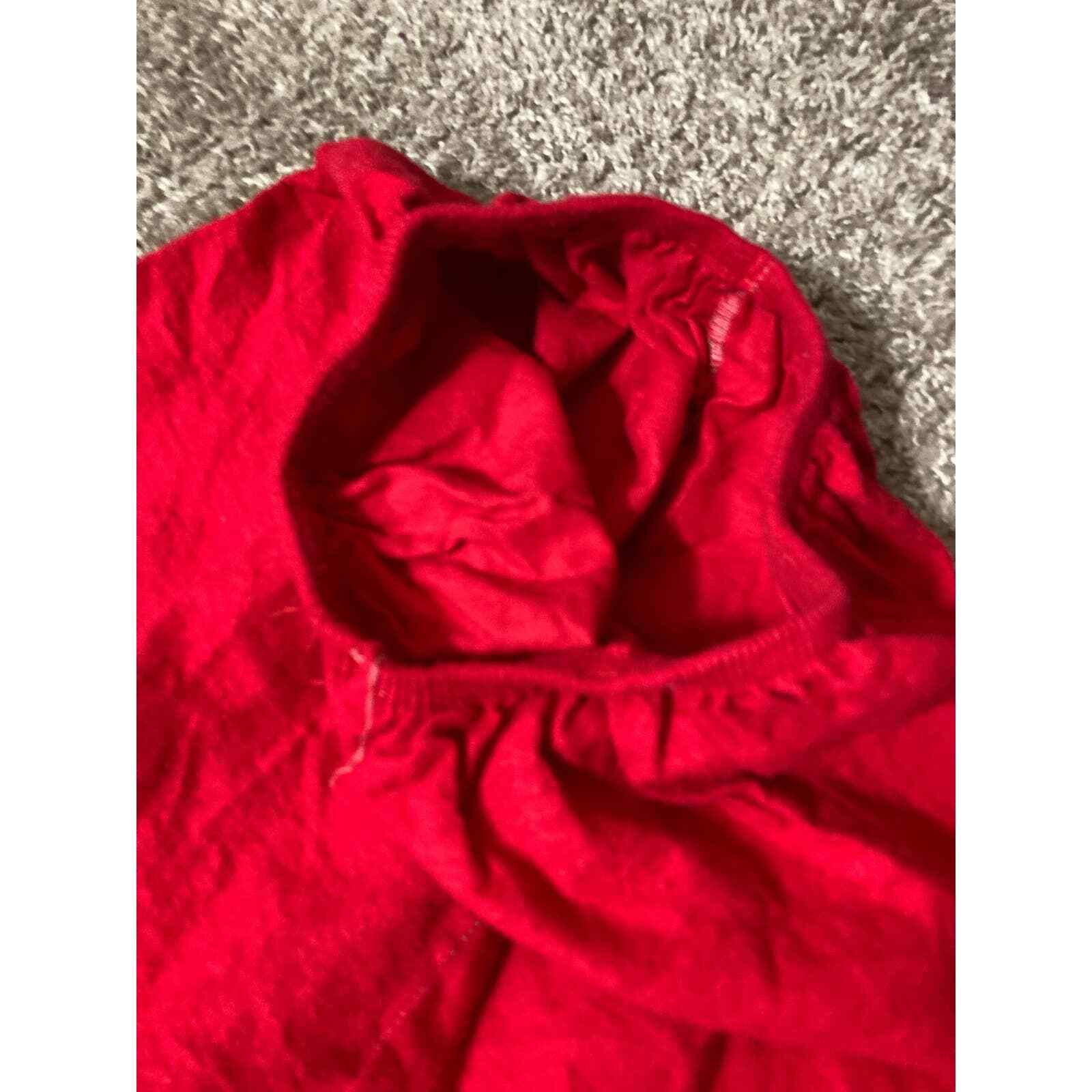 Vintage Santa Claus Costume Suit Red Holiday Outfit Adult One Size Christmas Vtg - Thumbnail 6