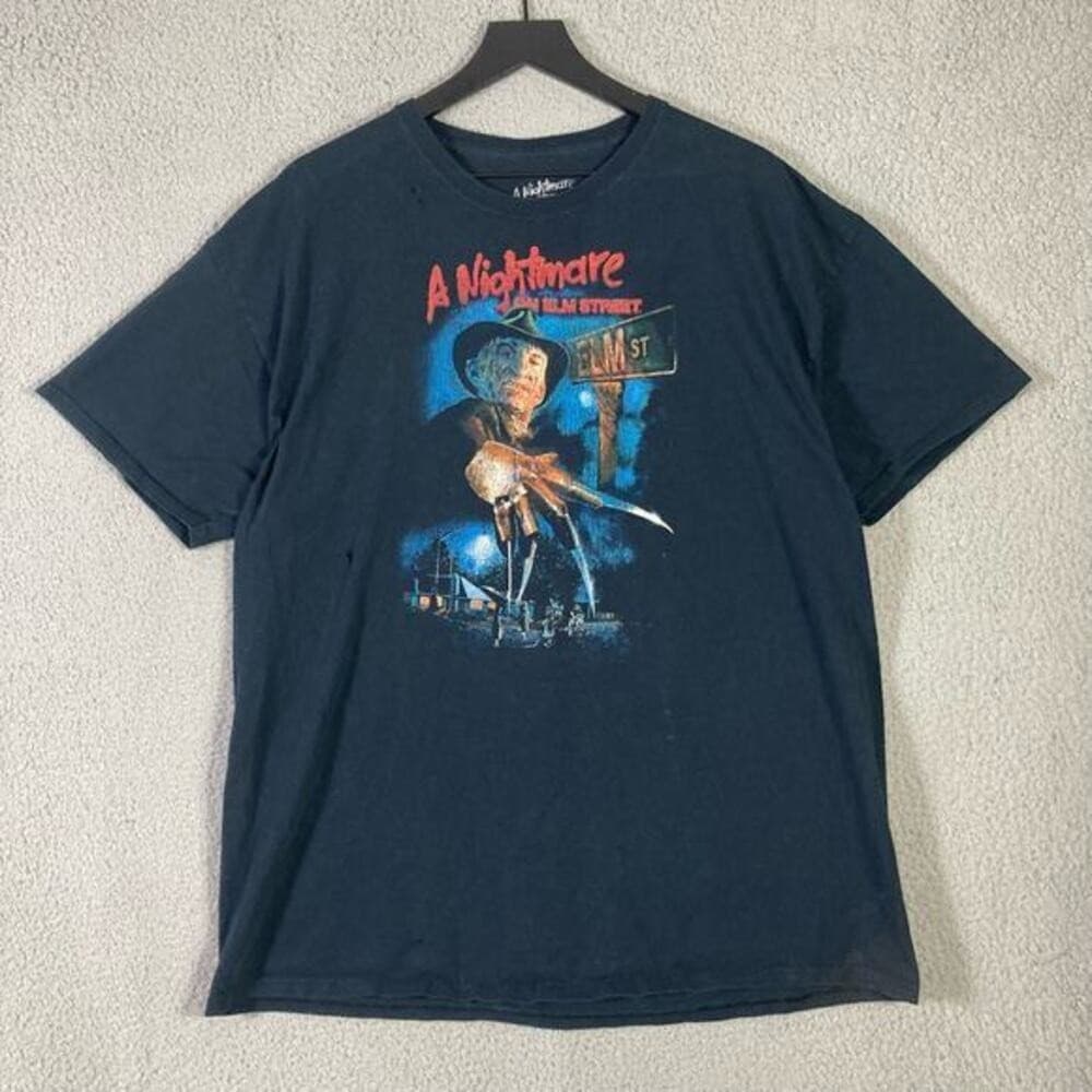Freddy Krueger A Nightmare On Elm Street Men's Black Graphic T-Shirt 2XL Horror - Thumbnail 9
