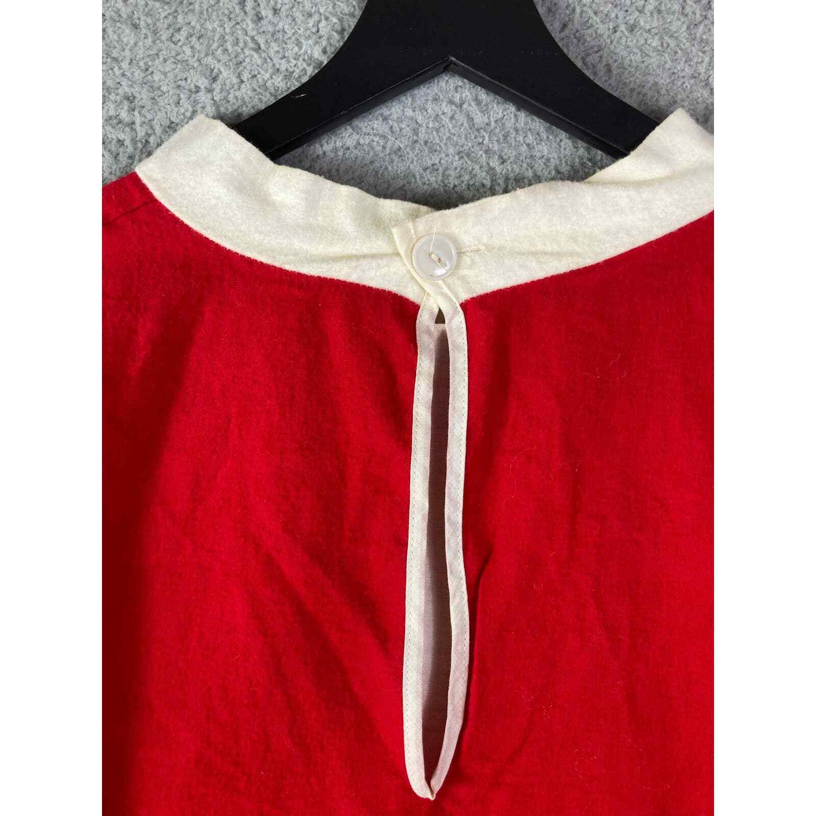 Vintage Santa Claus Costume Suit Red Holiday Outfit Adult One Size Christmas Vtg - Thumbnail 5