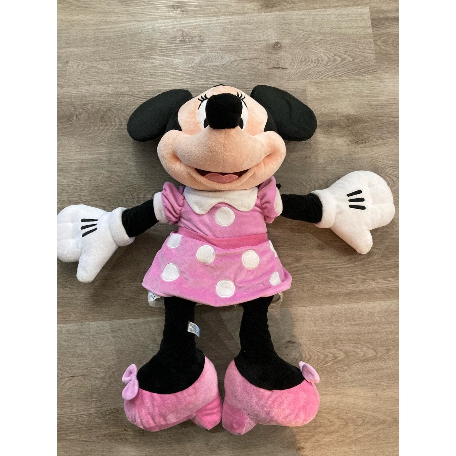 Disney Store Minnie Mouse Plush 27" Jumbo Toy Plushie Pink Polka Dots Dress - Thumbnail 9