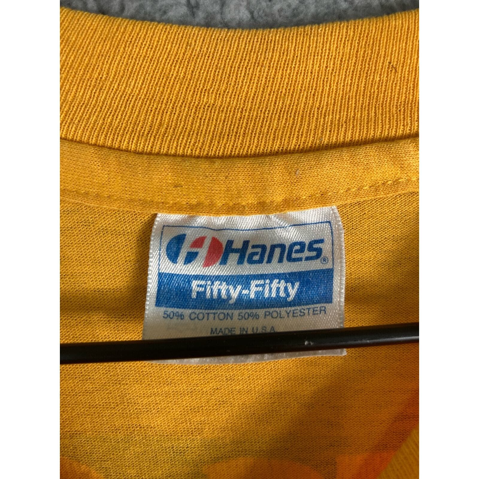 Vintage 80s Grand Slam Baseball Washington Lottery Graphic T-Shirt Yellow Mens M - Thumbnail 2