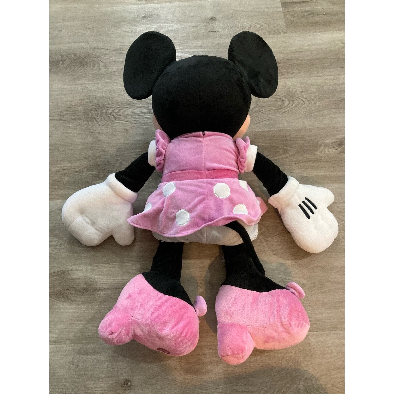 Disney Store Minnie Mouse Plush 27" Jumbo Toy Plushie Pink Polka Dots Dress - Thumbnail 6