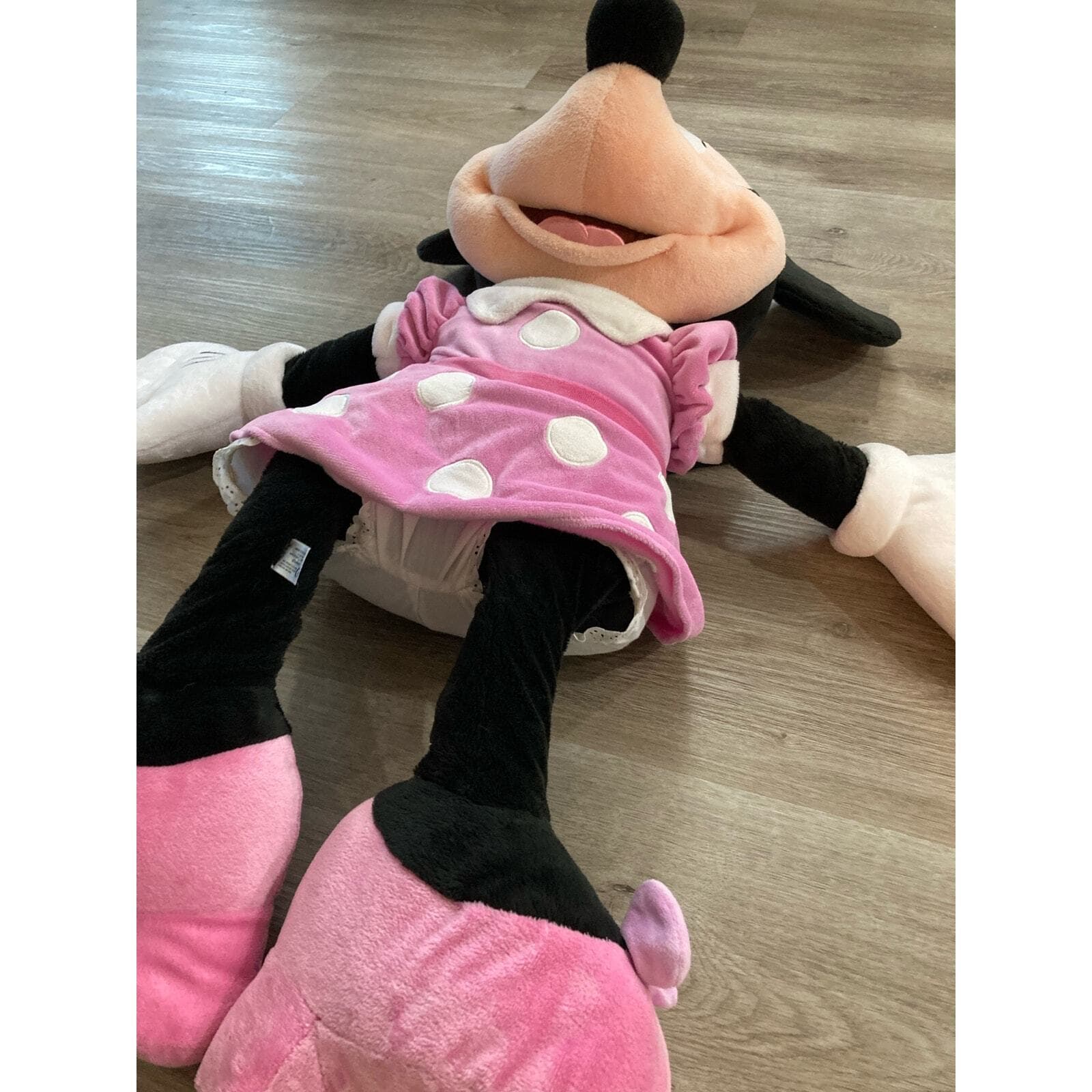 Disney Store Minnie Mouse Plush 27" Jumbo Toy Plushie Pink Polka Dots Dress - Thumbnail 12