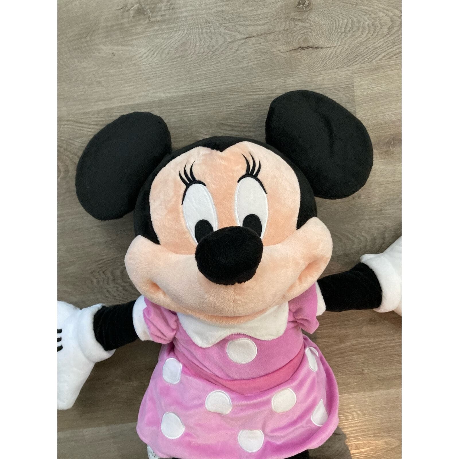 Disney Store Minnie Mouse Plush 27" Jumbo Toy Plushie Pink Polka Dots Dress - Thumbnail 10