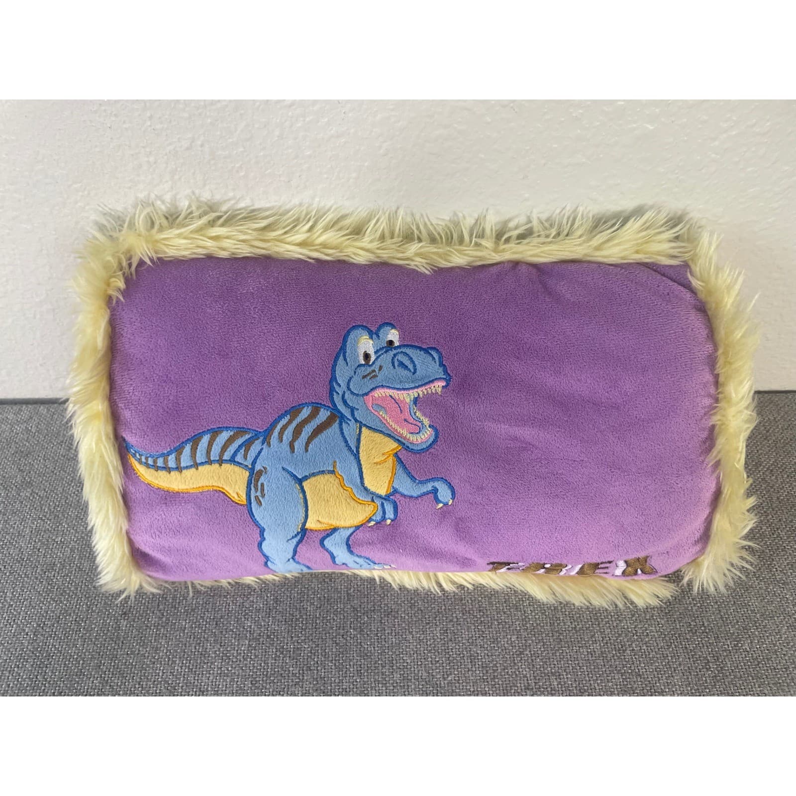 T-Rex Cafe Purple Dinosaur Plush Pillow Landrys Disney Springs Souvenir Toy - Thumbnail 7