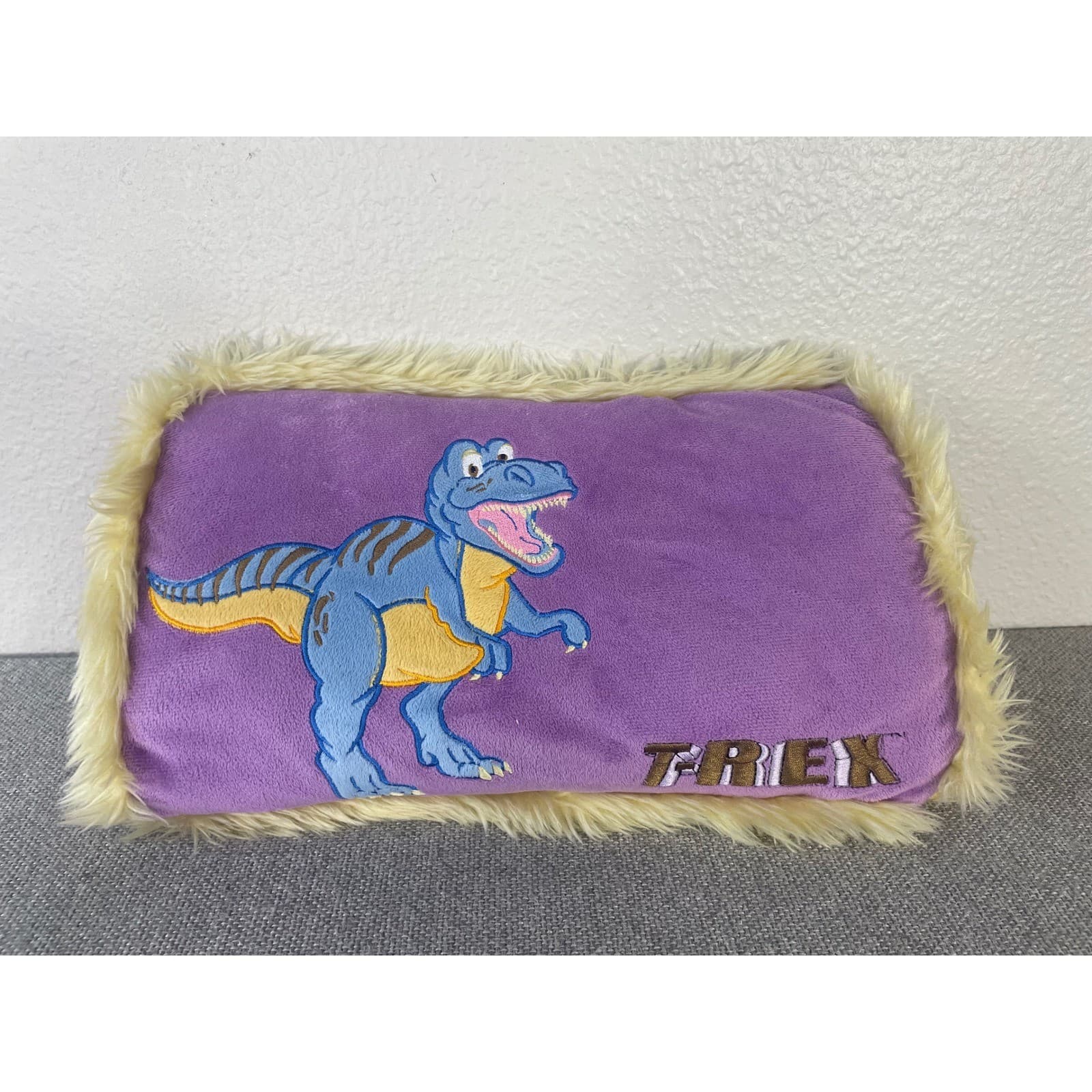 T-Rex Cafe Purple Dinosaur Plush Pillow Landrys Disney Springs Souvenir Toy - Thumbnail 4