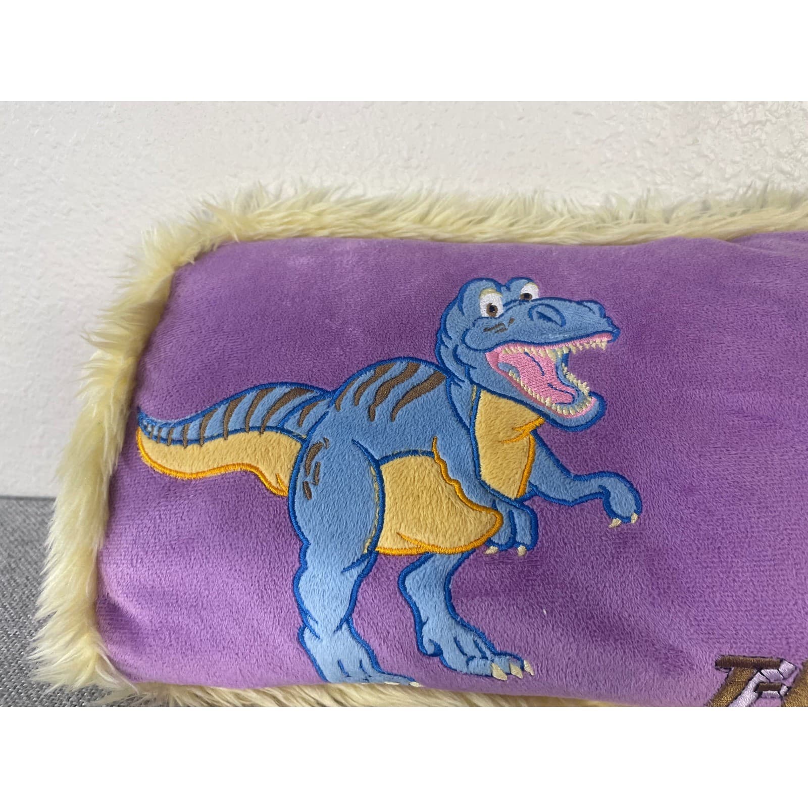 T-Rex Cafe Purple Dinosaur Plush Pillow Landrys Disney Springs Souvenir Toy - Thumbnail 6