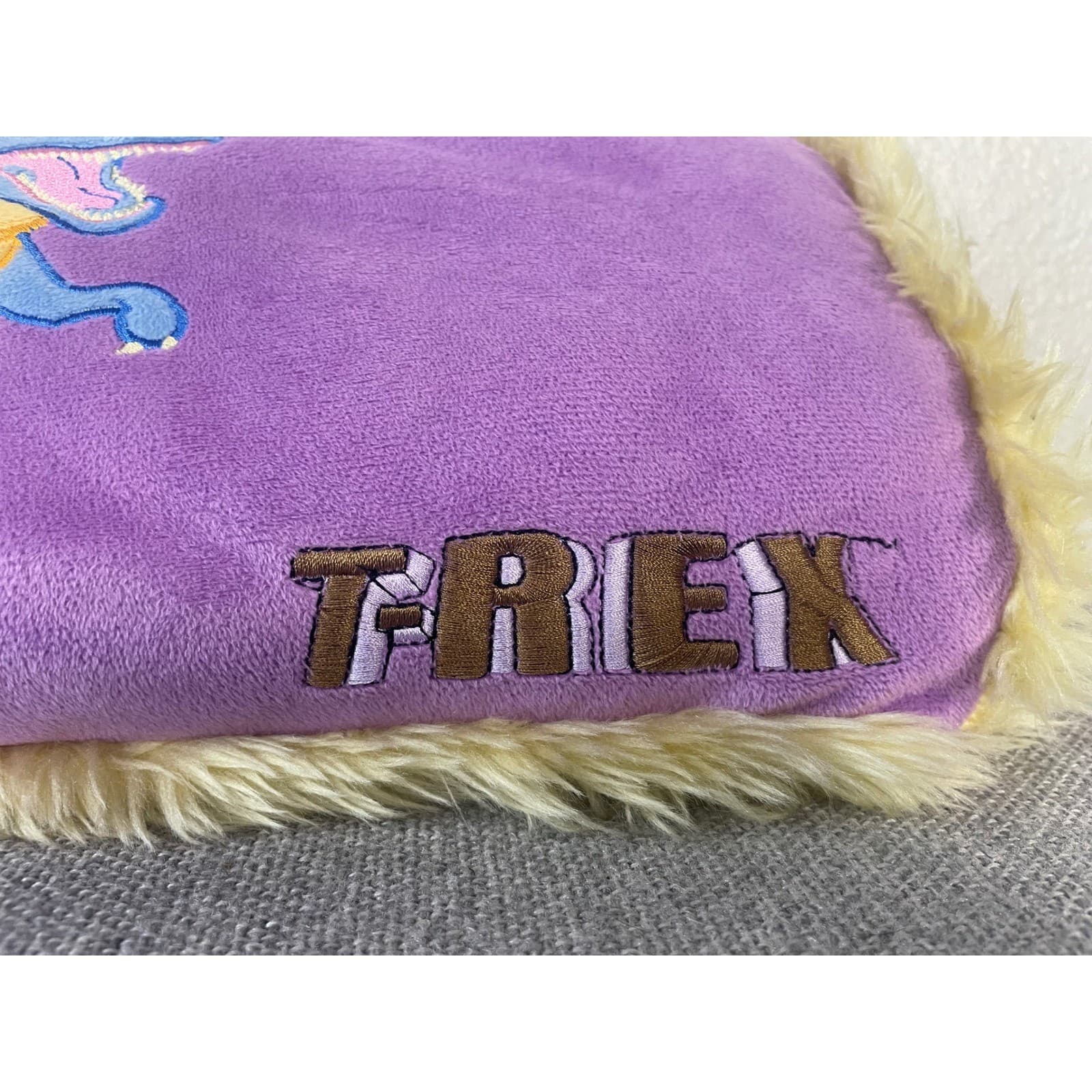 T-Rex Cafe Purple Dinosaur Plush Pillow Landrys Disney Springs Souvenir Toy - Thumbnail 5