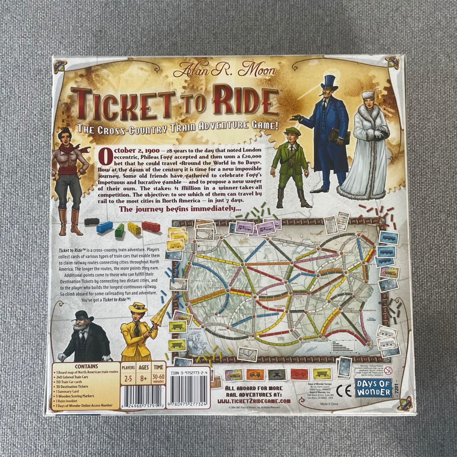 Ticket to Ride Board Game Days of Wonder Alan Moon Train Adventure Complete - Thumbnail 4